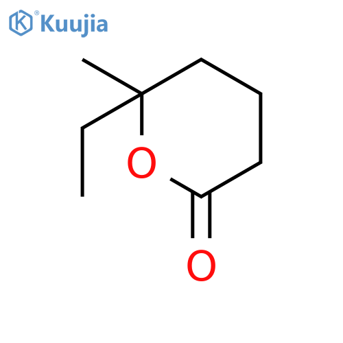 2H-Pyran-2-one, 6-ethyltetrahydro-6-methyl- structure