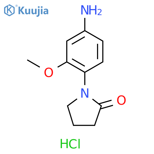 2-Pyrrolidinone, 1-(4-amino-2-methoxyphenyl)-, hydrochloride (1:1) structure