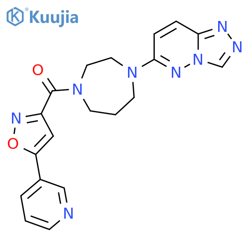 1-5-(pyridin-3-yl)-1,2-oxazole-3-carbonyl-4-{1,2,4triazolo4,3-bpyridazin-6-yl}-1,4-diazepane structure