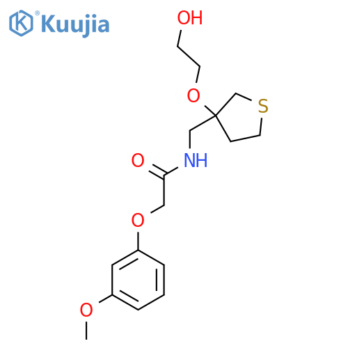 N-{3-(2-hydroxyethoxy)thiolan-3-ylmethyl}-2-(3-methoxyphenoxy)acetamide structure