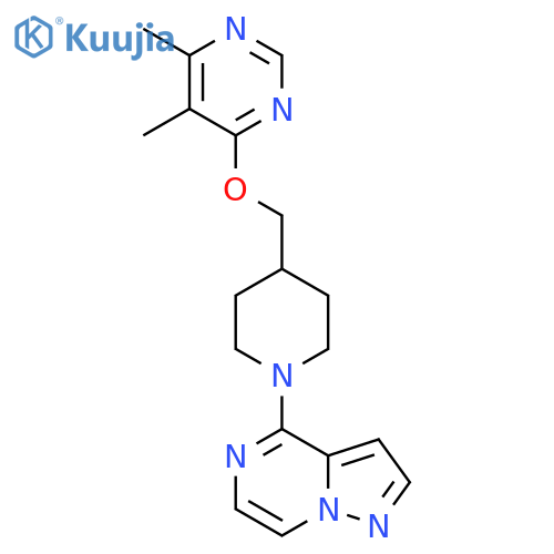4,5-dimethyl-6-(1-{pyrazolo1,5-apyrazin-4-yl}piperidin-4-yl)methoxypyrimidine structure