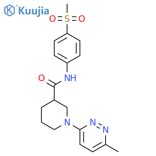 N-(4-methanesulfonylphenyl)-1-(6-methylpyridazin-3-yl)piperidine-3-carboxamide structure