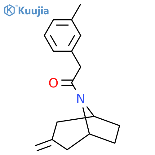 1-{3-methylidene-8-azabicyclo3.2.1octan-8-yl}-2-(3-methylphenyl)ethan-1-one structure