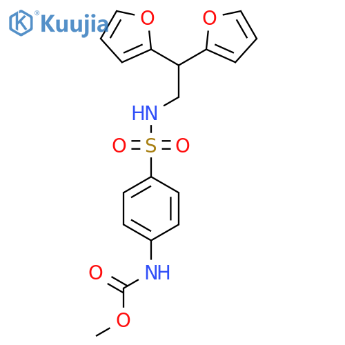 methyl N-(4-{2,2-bis(furan-2-yl)ethylsulfamoyl}phenyl)carbamate structure