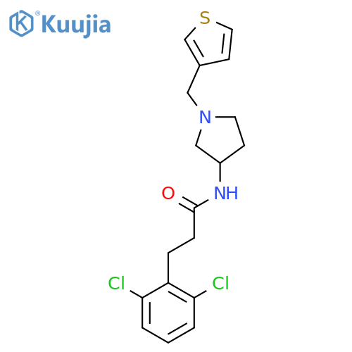 3-(2,6-dichlorophenyl)-N-{1-(thiophen-3-yl)methylpyrrolidin-3-yl}propanamide structure