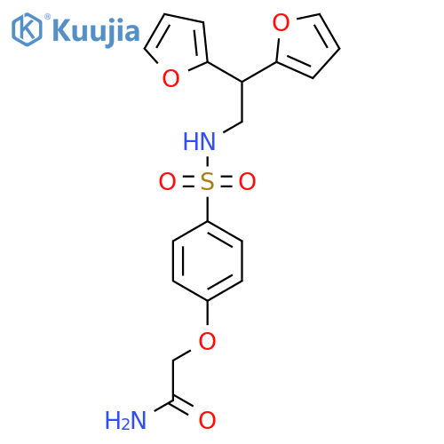 2-(4-{[2,2-Bis(furan-2-yl)ethyl]sulfamoyl}phenoxy)acetamide structure