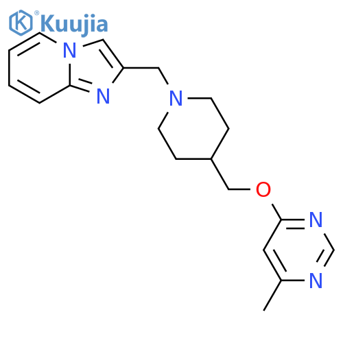 4-{1-({imidazo1,2-apyridin-2-yl}methyl)piperidin-4-ylmethoxy}-6-methylpyrimidine structure