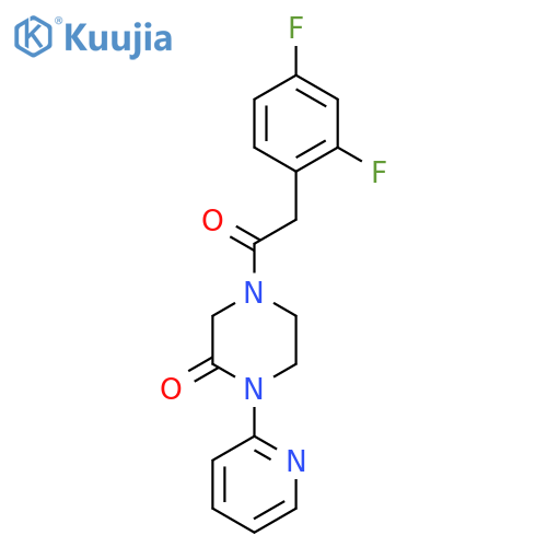 4-2-(2,4-difluorophenyl)acetyl-1-(pyridin-2-yl)piperazin-2-one structure