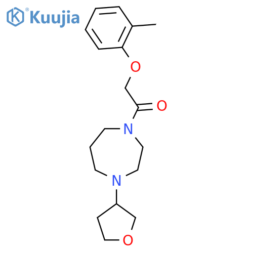 2-(2-methylphenoxy)-1-4-(oxolan-3-yl)-1,4-diazepan-1-ylethan-1-one structure