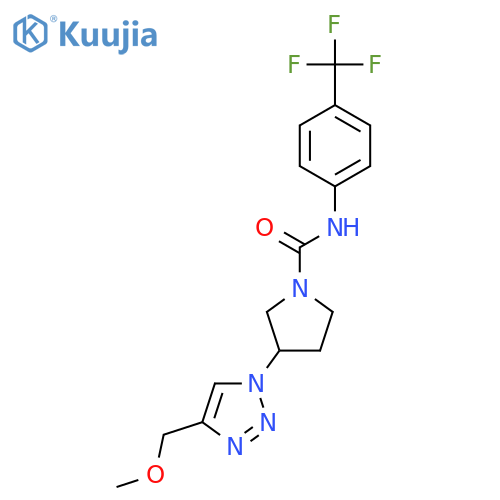 3-4-(methoxymethyl)-1H-1,2,3-triazol-1-yl-N-4-(trifluoromethyl)phenylpyrrolidine-1-carboxamide structure