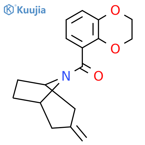 8-(2,3-dihydro-1,4-benzodioxine-5-carbonyl)-3-methylidene-8-azabicyclo3.2.1octane structure