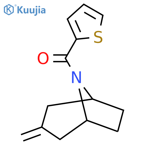 3-methylidene-8-(thiophene-2-carbonyl)-8-azabicyclo3.2.1octane structure