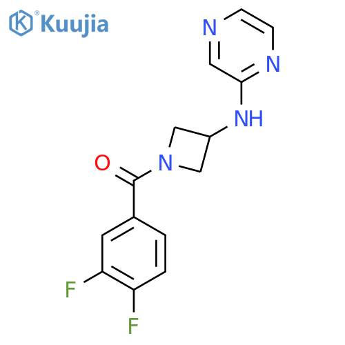N-1-(3,4-difluorobenzoyl)azetidin-3-ylpyrazin-2-amine structure