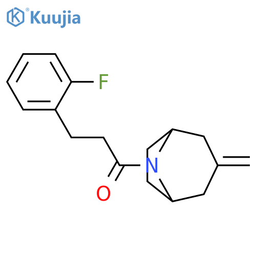 3-(2-fluorophenyl)-1-{3-methylidene-8-azabicyclo3.2.1octan-8-yl}propan-1-one structure