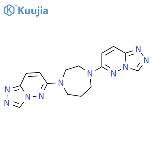 1,4-bis({1,2,4triazolo4,3-bpyridazin-6-yl})-1,4-diazepane structure