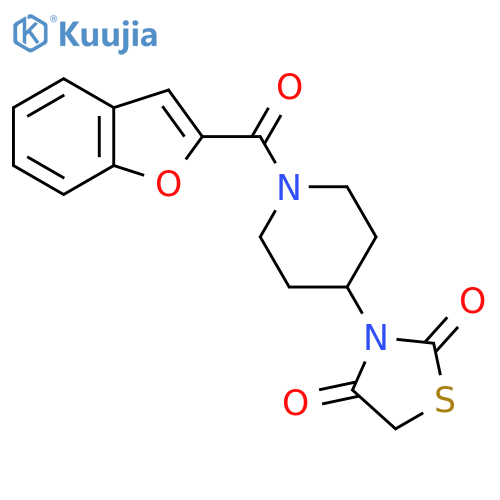 3-(1-(Benzofuran-2-carbonyl)piperidin-4-yl)thiazolidine-2,4-dione structure