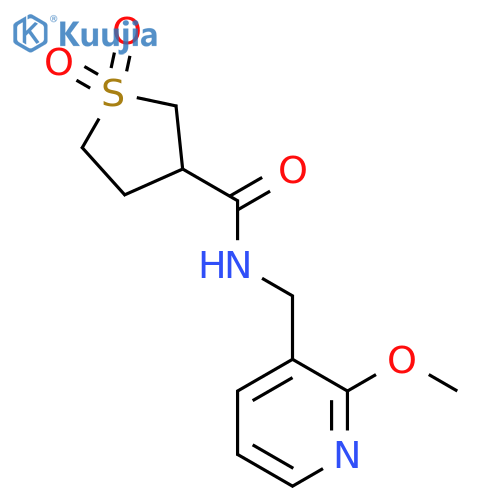 N-(2-methoxypyridin-3-yl)methyl-1,1-dioxo-1lambda6-thiolane-3-carboxamide structure