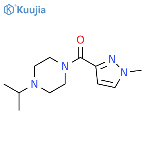 1-(1-methyl-1H-pyrazole-3-carbonyl)-4-(propan-2-yl)piperazine structure