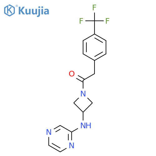 1-{3-(pyrazin-2-yl)aminoazetidin-1-yl}-2-4-(trifluoromethyl)phenylethan-1-one structure