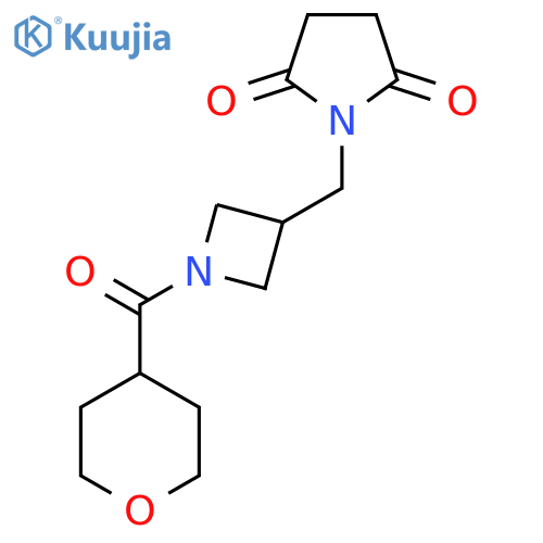 1-{1-(oxane-4-carbonyl)azetidin-3-ylmethyl}pyrrolidine-2,5-dione structure