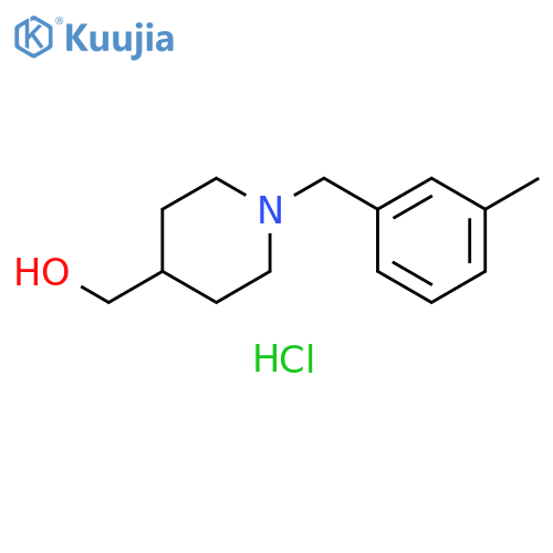 {1-(3-methylphenyl)methylpiperidin-4-yl}methanol hydrochloride structure