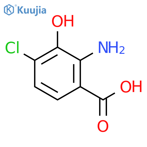 2-amino-4-chloro-3-hydroxybenzoic acid structure