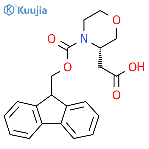 2-[(3S)-4-(9H-Fluoren-9-ylmethoxycarbonyl)morpholin-3-yl]acetic acid structure