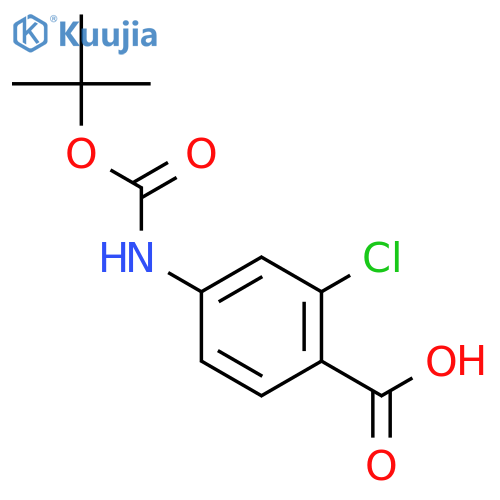 2-Chloro-4-(Boc-amino)-benzoic Acid structure
