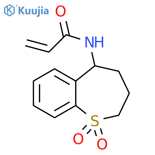 N-(2,3,4,5-Tetrahydro-1,1-dioxido-1-benzothiepin-5-yl)-2-propenamide structure