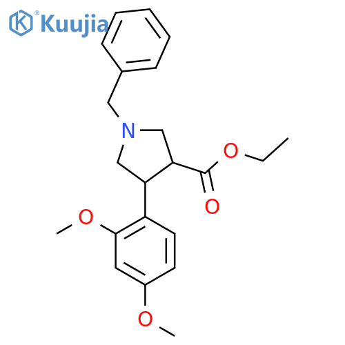 Ethyl 1-benzyl-4-(2,4-dimethoxyphenyl)pyrrolidine-3-carboxylate structure