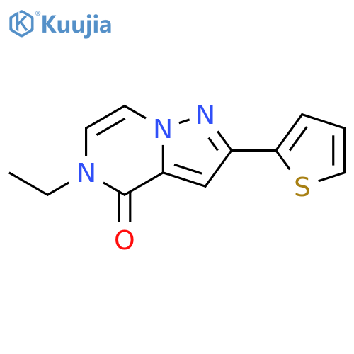 5-ethyl-2-(thiophen-2-yl)-4H,5H-pyrazolo[1,5-a]pyrazin-4-one structure