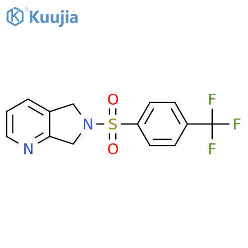 6-4-(trifluoromethyl)benzenesulfonyl-5H,6H,7H-pyrrolo3,4-bpyridine structure