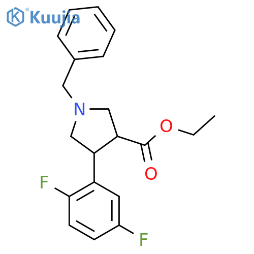 Ethyl 1-benzyl-4-(2,5-difluorophenyl)pyrrolidine-3-carboxylate structure