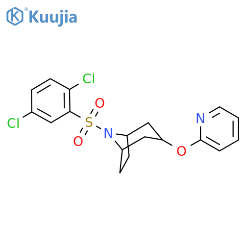 8-(2,5-dichlorobenzenesulfonyl)-3-(pyridin-2-yloxy)-8-azabicyclo3.2.1octane structure