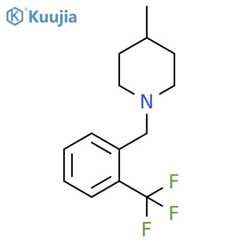 Piperidine, 4-methyl-1-[[2-(trifluoromethyl)phenyl]methyl]- structure