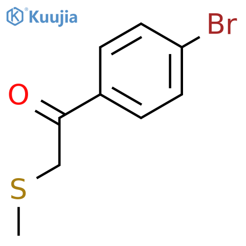 Ethanone, 1-(4-bromophenyl)-2-(methylthio)- structure