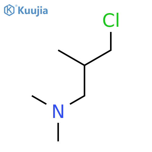 (3-chloro-2-methylpropyl)dimethylamine structure