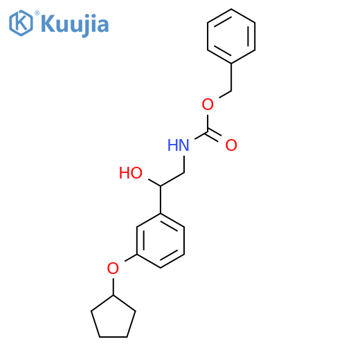 benzyl N-{2-3-(cyclopentyloxy)phenyl-2-hydroxyethyl}carbamate structure