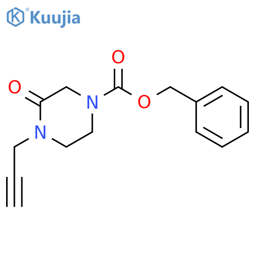 benzyl 3-oxo-4-(prop-2-ynyl)piperazine-1-carboxylate structure