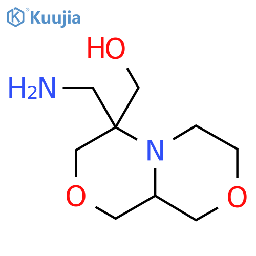 [4-(Aminomethyl)-1,3,6,7,9,9a-hexahydro-[1,4]oxazino[3,4-c][1,4]oxazin-4-yl]methanol structure