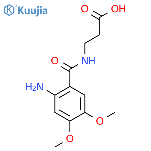 3-[(2-Amino-4,5-dimethoxyphenyl)formamido]propanoic acid structure