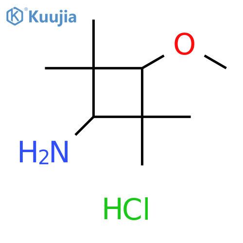 Cyclobutanamine, 3-methoxy-2,2,4,4-tetramethyl-, hydrochloride (1:1) structure