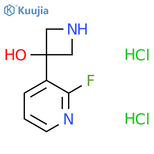 3-(2-Fluoropyridin-3-yl)azetidin-3-ol;dihydrochloride structure