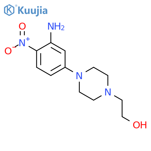 2-4-(3-Amino-4-nitrophenyl)piperazin-1-ylethan-1-ol structure
