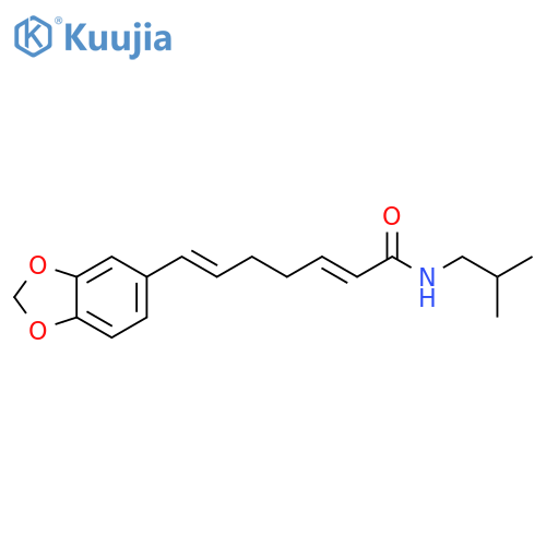 2,6-Heptadienamide,7-(1,3-benzodioxol-5-yl)-N-(2-methylpropyl)-, (2E,6E)- structure