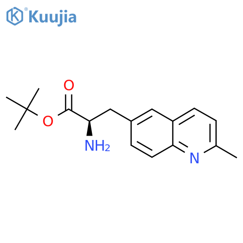 tert-butyl (2R)-2-amino-3-(2-methylquinolin-6-yl)propanoate structure
