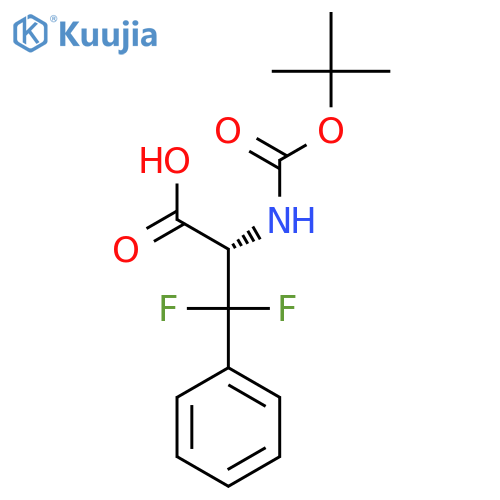 (2S)-2-{(tert-butoxy)carbonylamino}-3,3-difluoro-3-phenylpropanoic acid structure