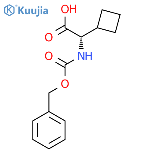 (2S)-2-{[(benzyloxy)carbonyl]amino}-2-cyclobutylacetic acid structure