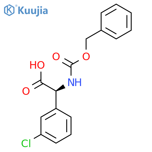 (2S)-2-{(benzyloxy)carbonylamino}-2-(3-chlorophenyl)acetic acid structure