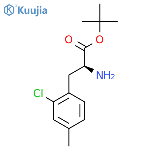 tert-butyl (2S)-2-amino-3-(2-chloro-4-methylphenyl)propanoate structure